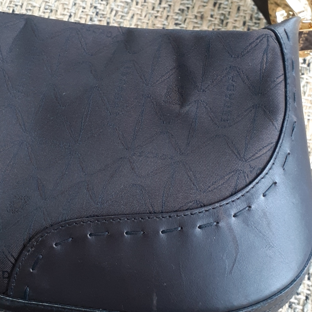 Escada Brown Leather Trimmed Shoulder Bag - Picture 5 of 16